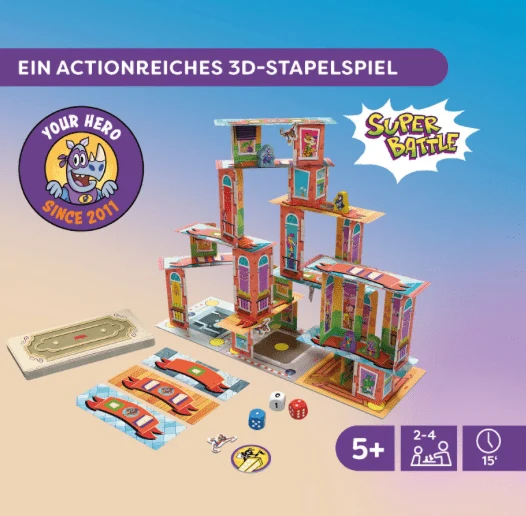 HABA Rhino Hero – Super Battle 3D Stapelspiel