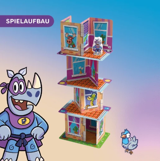 Rhino Hero – Das Original 3D Stapelspiel von HABA