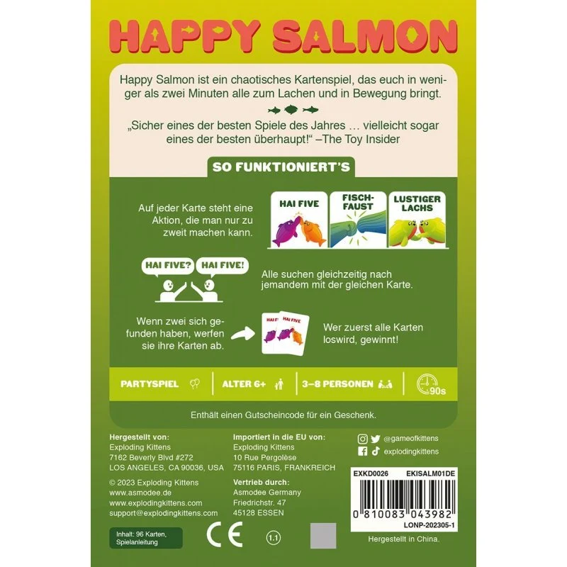 Happy Salmon Partyspiel ab 6 Jahren – Asmodee