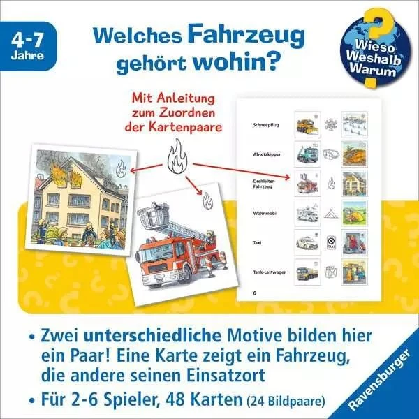 Memory Wieso? Weshalb? Warum? Fahrzeuge – Reisespiel ab 4 Jahren