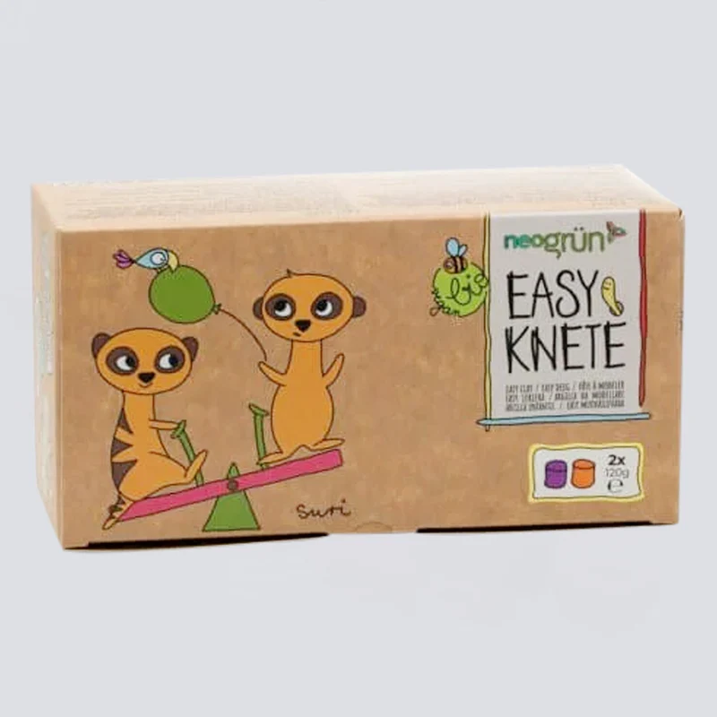 Easy-Knete 2er Set "Suri" orange/violett