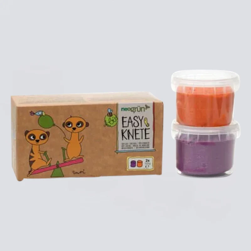 Easy-Knete 2er Set "Suri" orange/violett