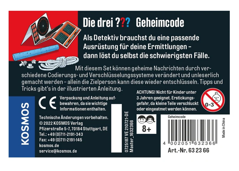 KOSMOS - Die Drei ???: Geheimcode Detektiv-Set