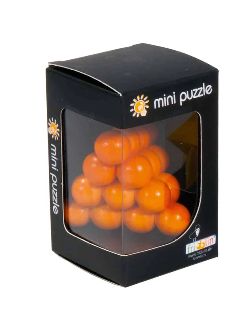Holzpuzzle Kugelpyramide, orange