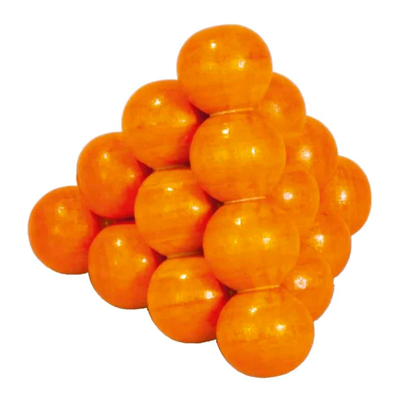 Holzpuzzle Kugelpyramide, orange