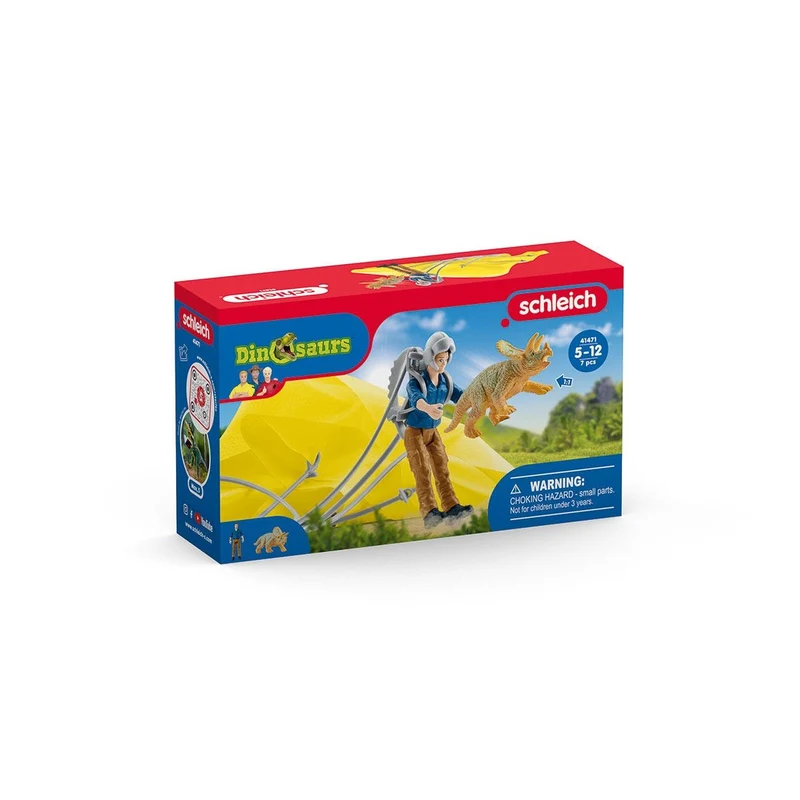 Fallschirmrettung-Set – Schleich Dinosaurs Rettungsmission mit Triceratops-Baby