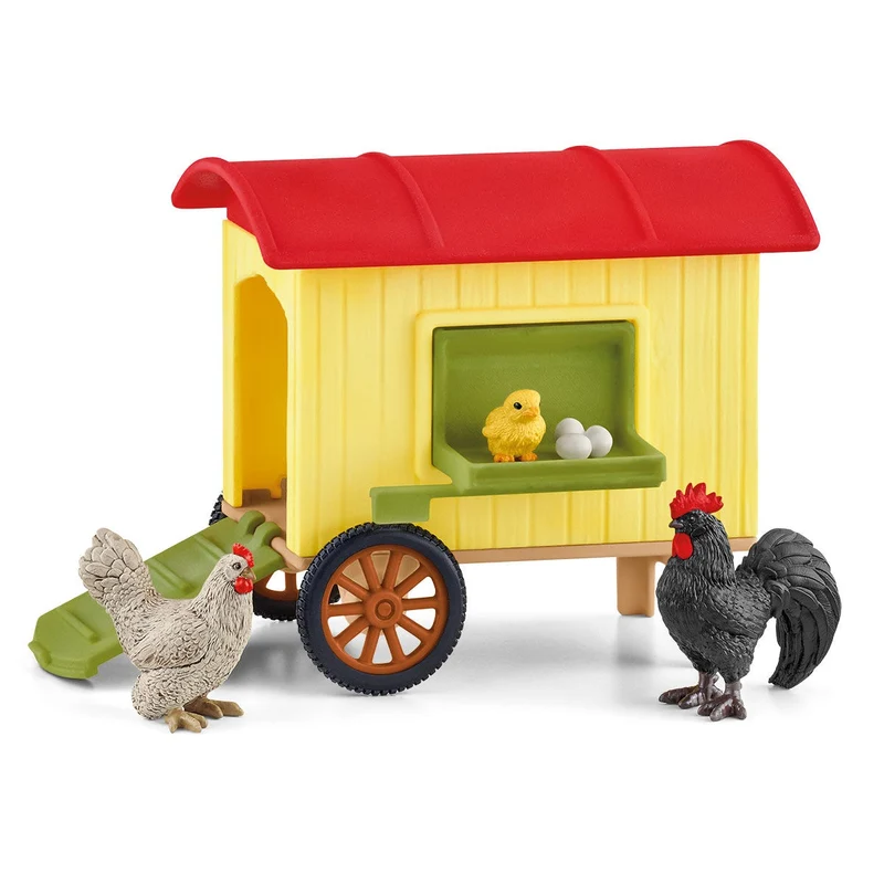 Hühnerstall mit Hahn und Henne – Schleich Farm World