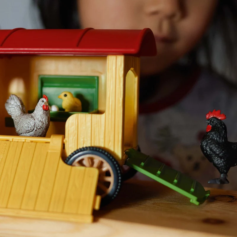Hühnerstall mit Hahn und Henne – Schleich Farm World