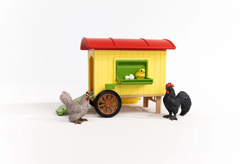 Hühnerstall mit Hahn und Henne – Schleich Farm World