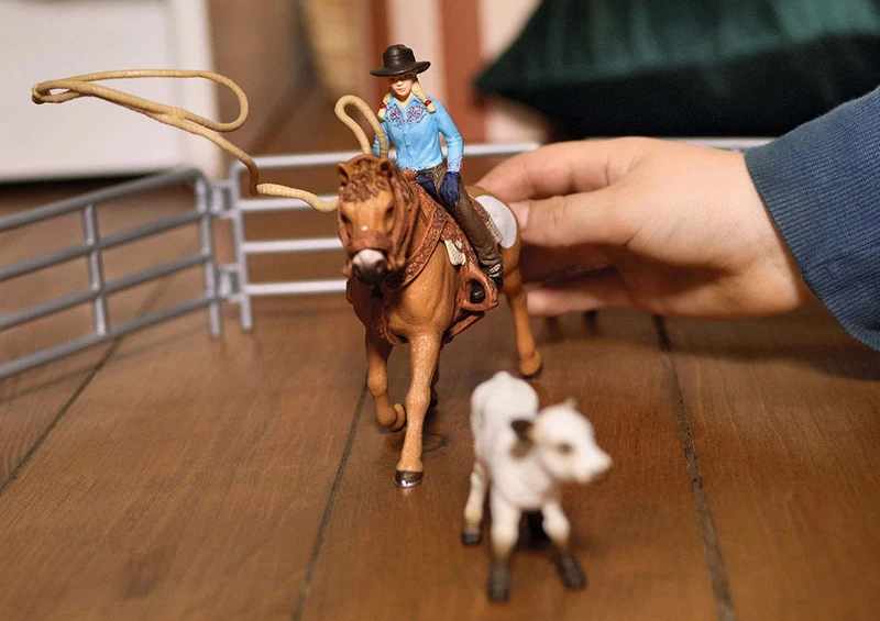 Team Roping mit Cowgirl – Schleich Farm World Westernset