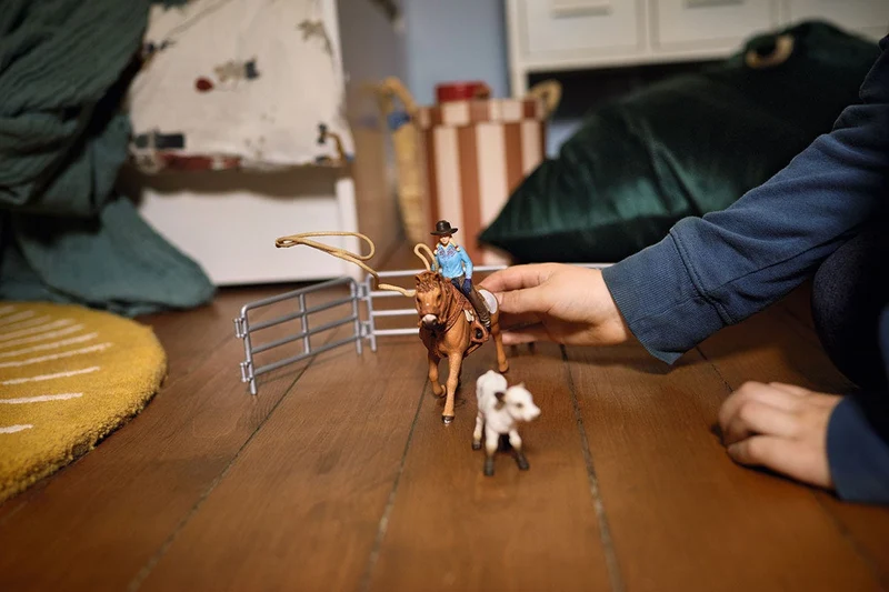 Team Roping mit Cowgirl – Schleich Farm World Westernset