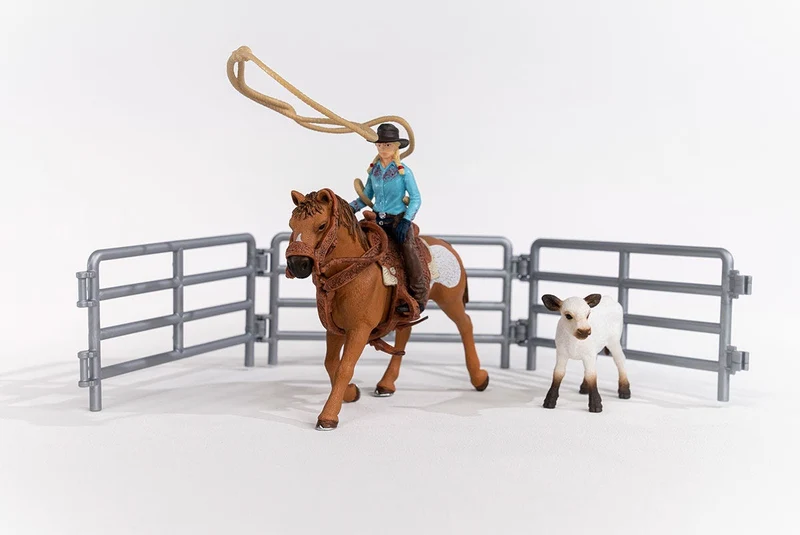 Team Roping mit Cowgirl – Schleich Farm World Westernset
