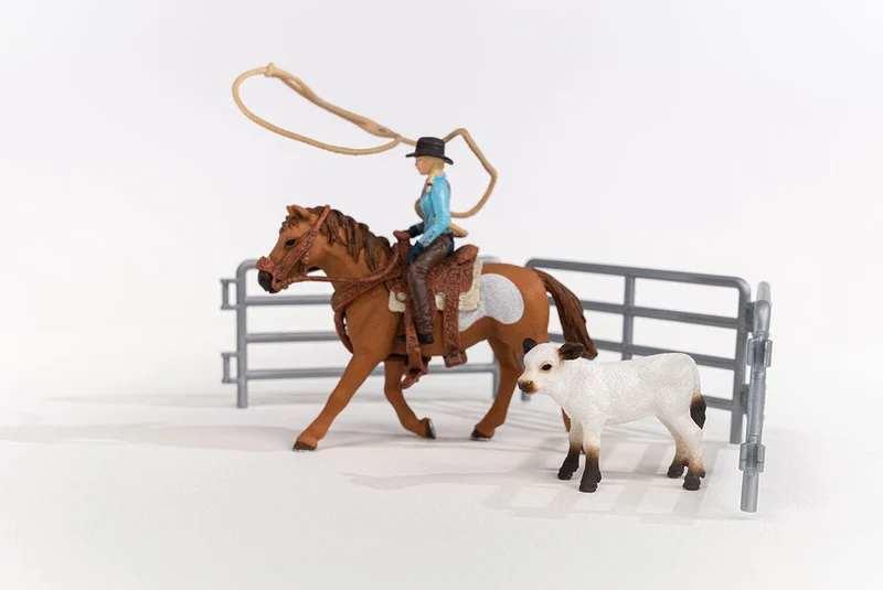 Team Roping mit Cowgirl – Schleich Farm World Westernset