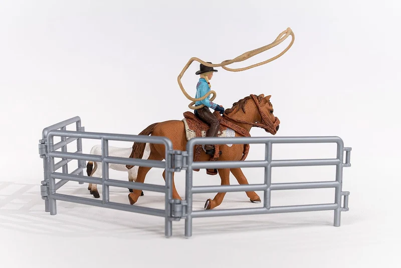 Team Roping mit Cowgirl – Schleich Farm World Westernset