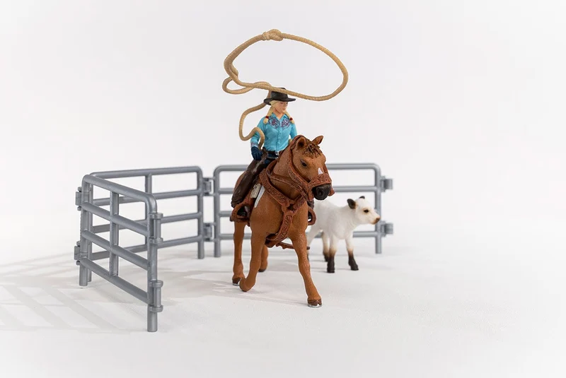 Team Roping mit Cowgirl – Schleich Farm World Westernset