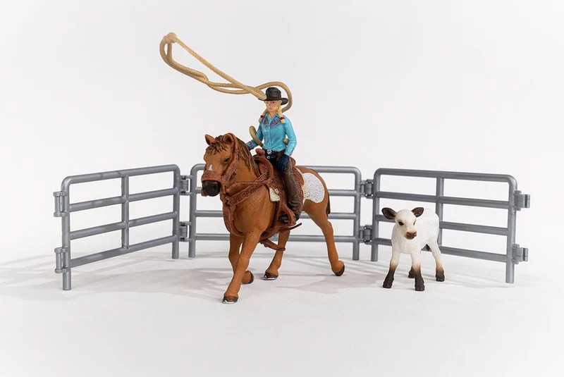 Team Roping mit Cowgirl – Schleich Farm World Westernset