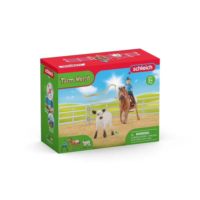 Team Roping mit Cowgirl – Schleich Farm World Westernset