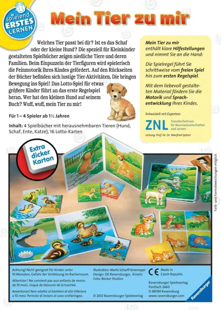 Mein Tier zu mir – Ravensburger Kleinkinderspiel