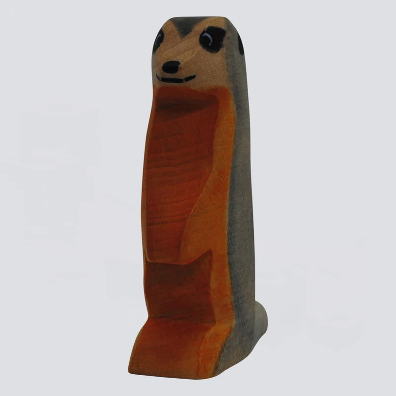 Holzwald Holzfigur Erdmännchen