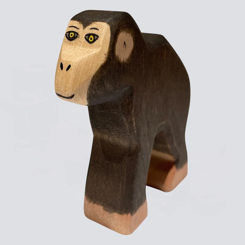Holzwald Holzfigur Schimpanse