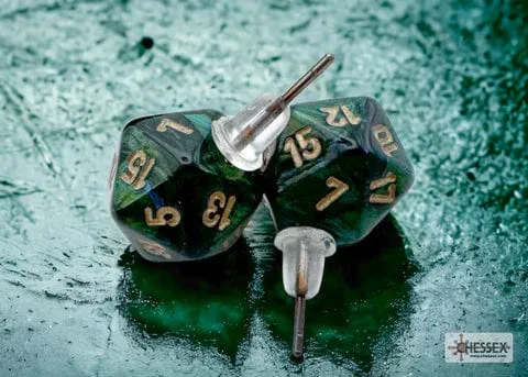 W20 Ohrring-Stecker Scarab Jade