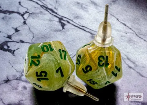 W20 Ohrring-Stecker Marble Green