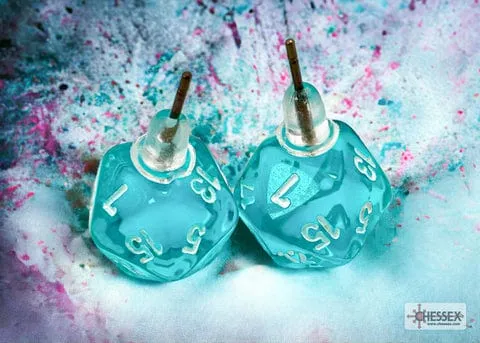 W20 Ohrring-Stecker Translucent Teal