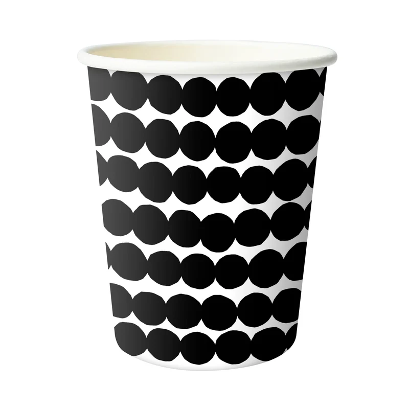 Kuumakuppi 250ml 50kpl Marimekko Räsymatto mustavalkoinen FSC