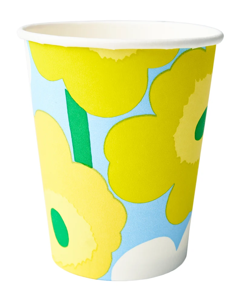 Kuumakuppi 250ml 10kpl Marimekko Unikko sinivihreä FSC