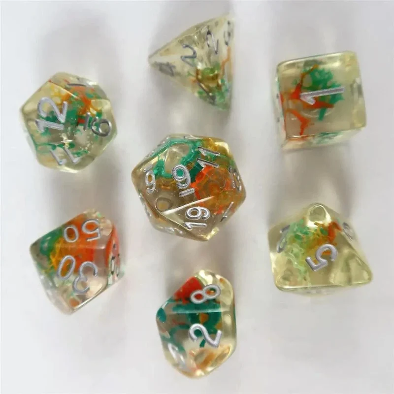 Moss Dice green/orange Set