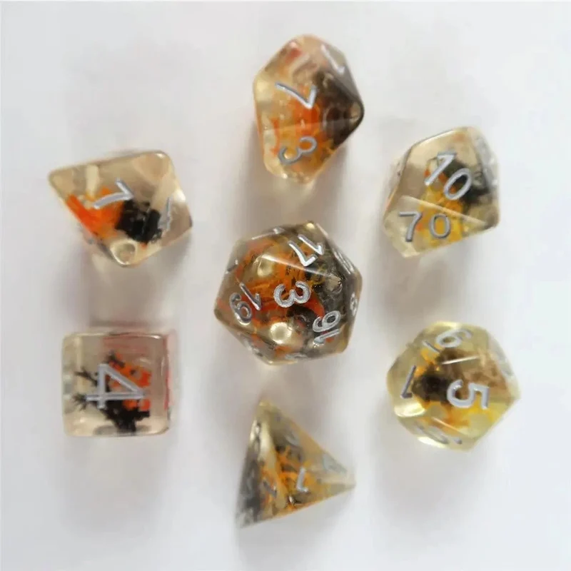Moss Dice black/orange Set