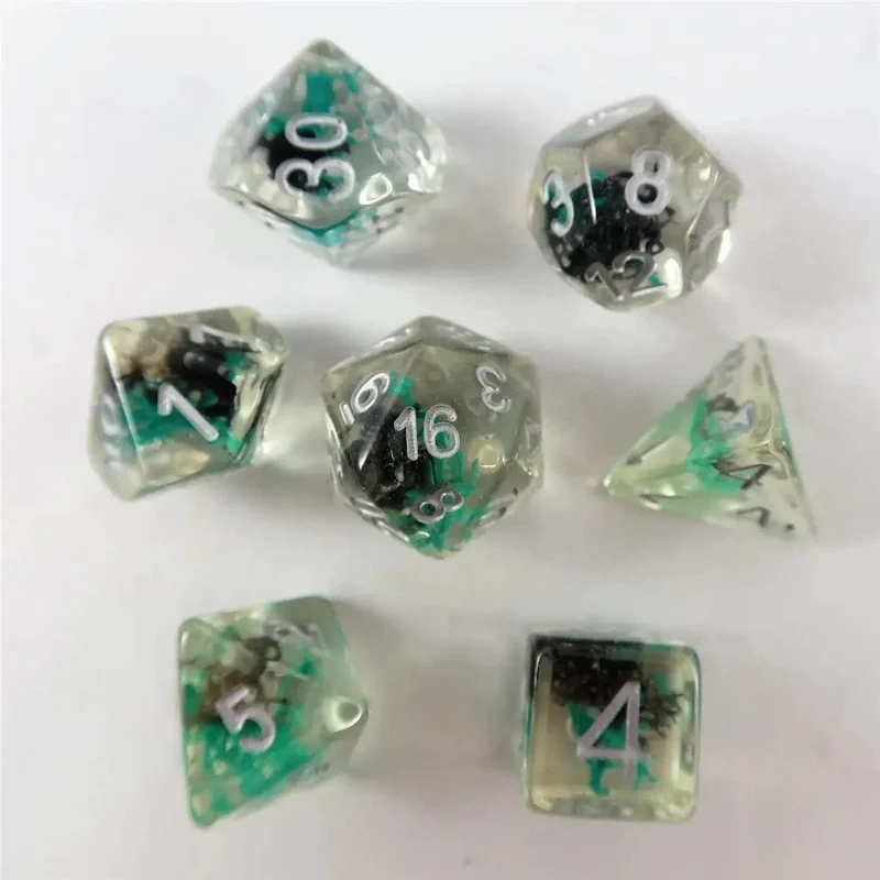 Moss Dice black/green Set
