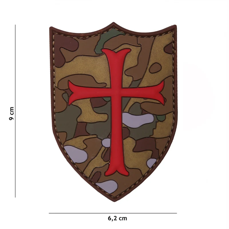 PVC 3D Crusader Shield Patch