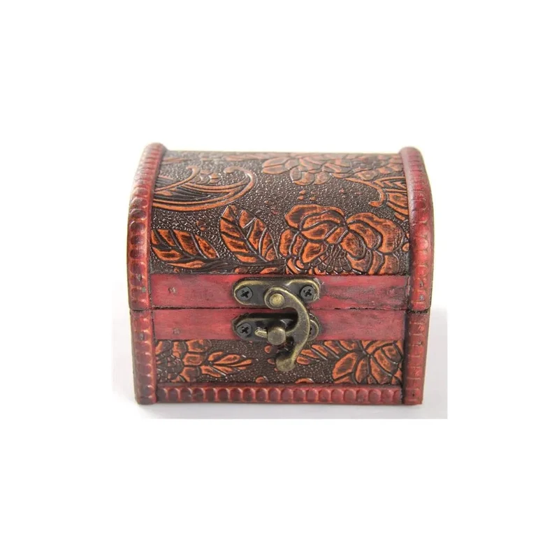 Mittlere Truhe mit Leder Design 12