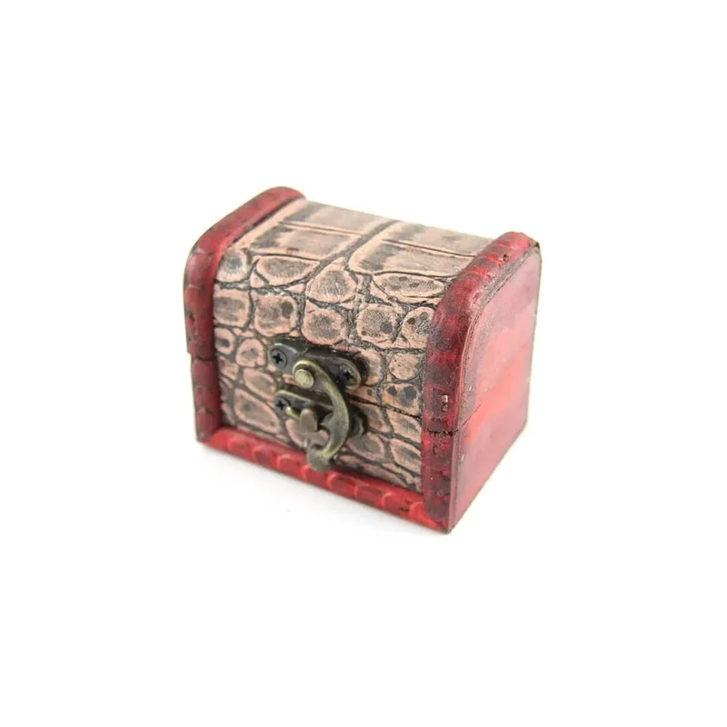 Mini Truhe mit Leder Design 4