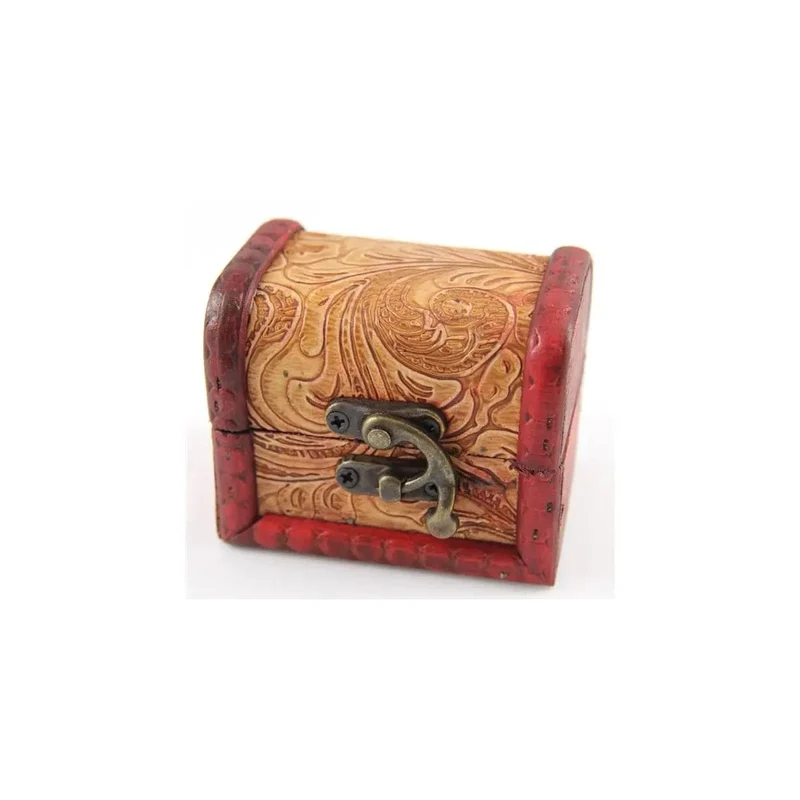 Mini Truhe mit Leder Design 1