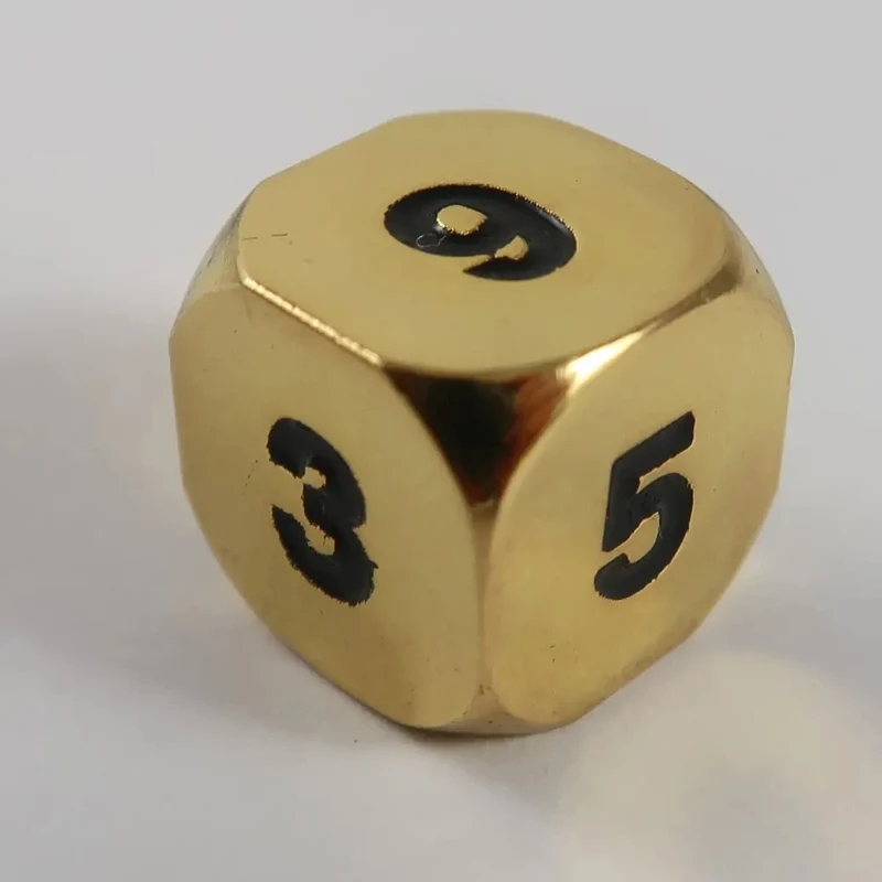 MetallWürfel W6 shiny gold