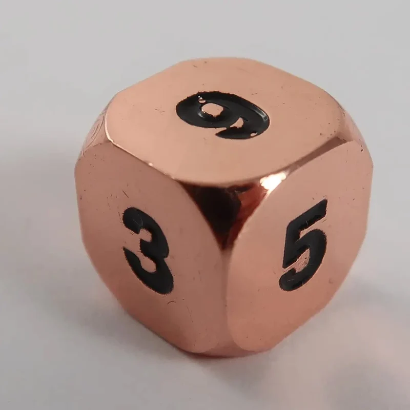 MetallWürfel W6 shiny copper