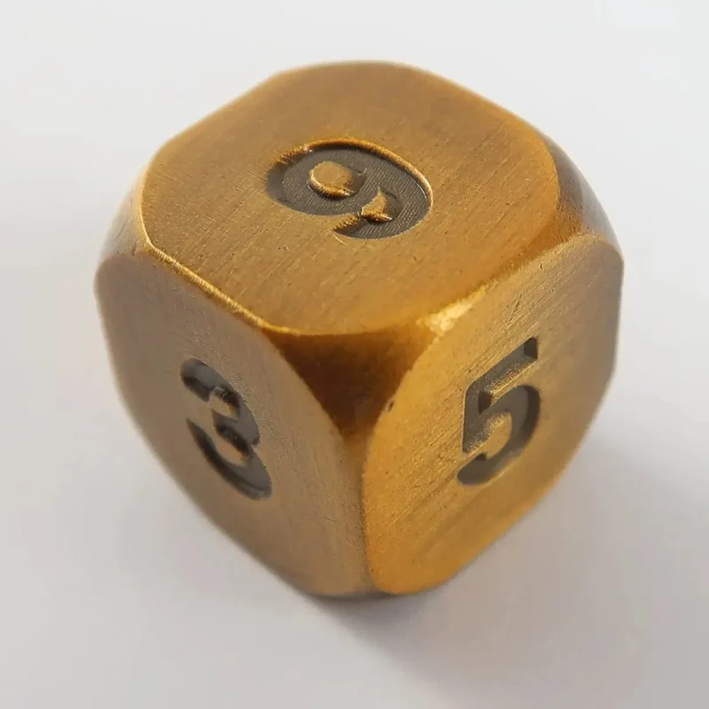 MetallWürfel W6 antique gold