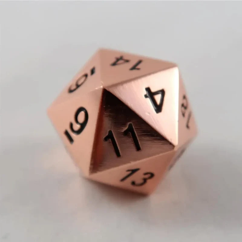 MetallWürfel W20 shiny copper