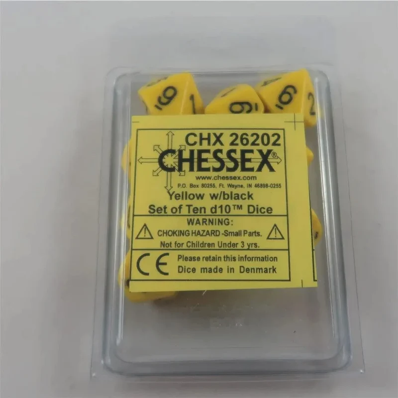 Chessex Opaque Yellow 10 x W10 Set