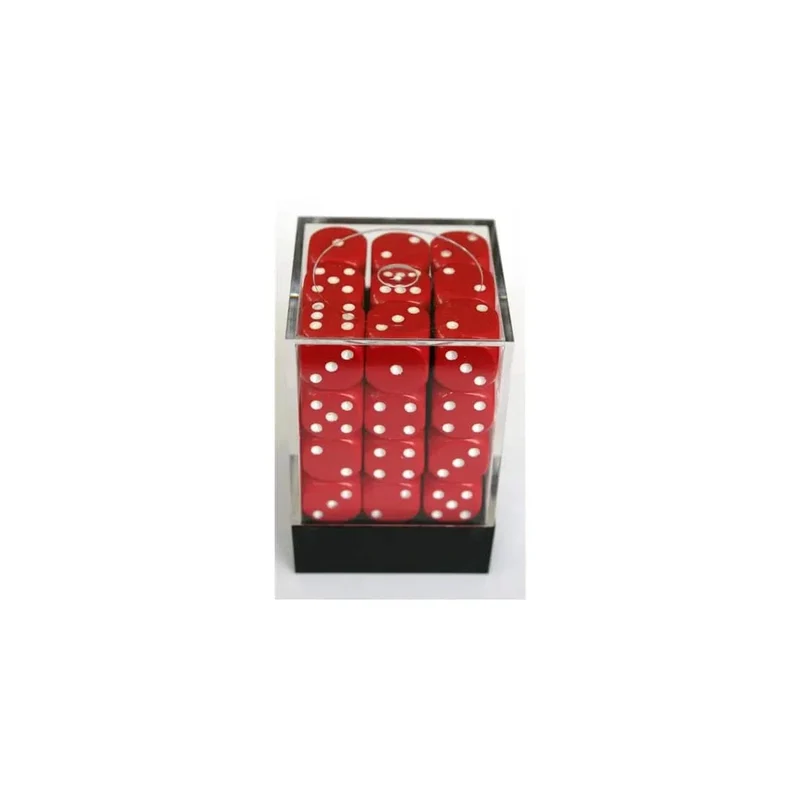 Chessex Opaque Red/White W6 12mm Set