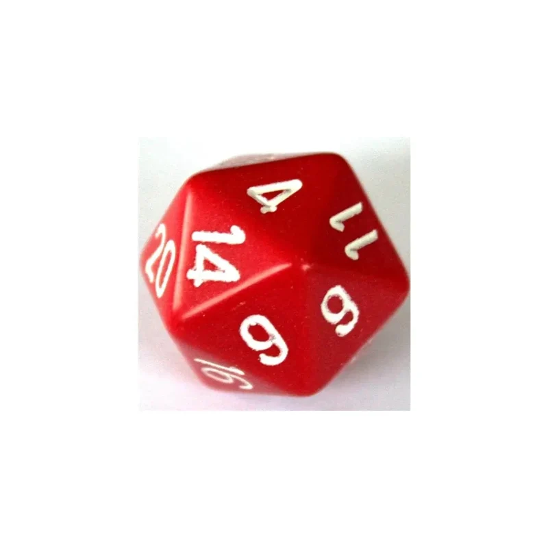 Chessex Opaque Red/White W20