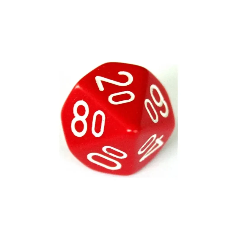 Chessex Opaque Red/White W10-0