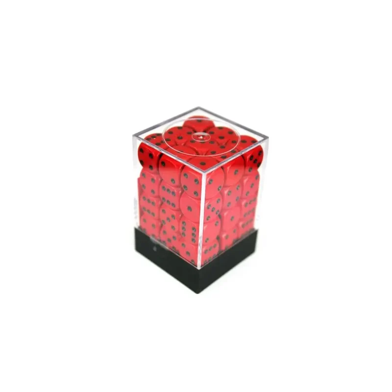 Chessex Opaque Red/Black W6 12mm Set