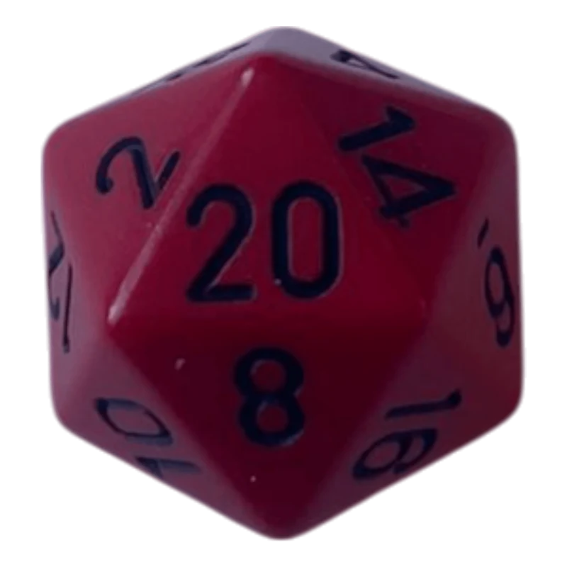 Chessex Opaque Red/Black W20