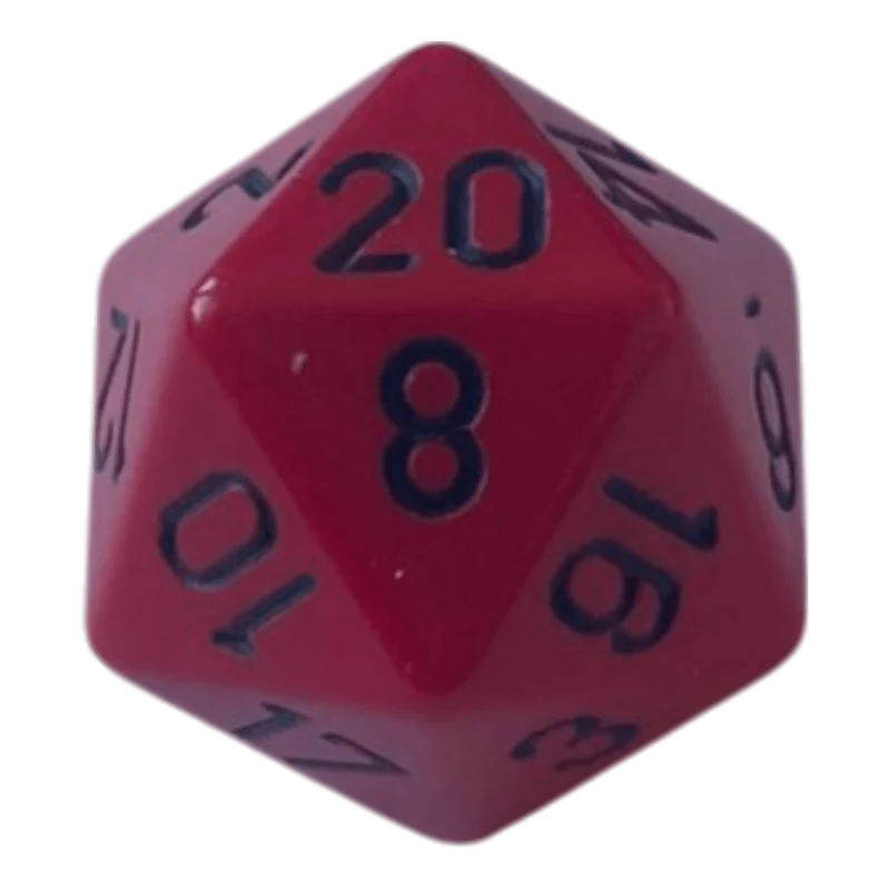 Chessex Opaque Red/Black W20