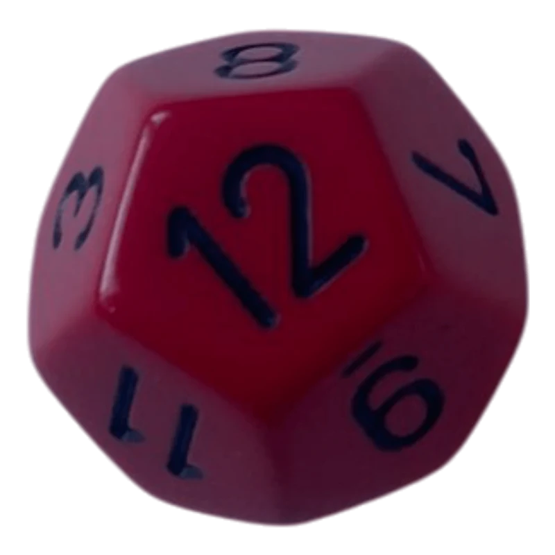 Chessex Opaque Red/Black W12