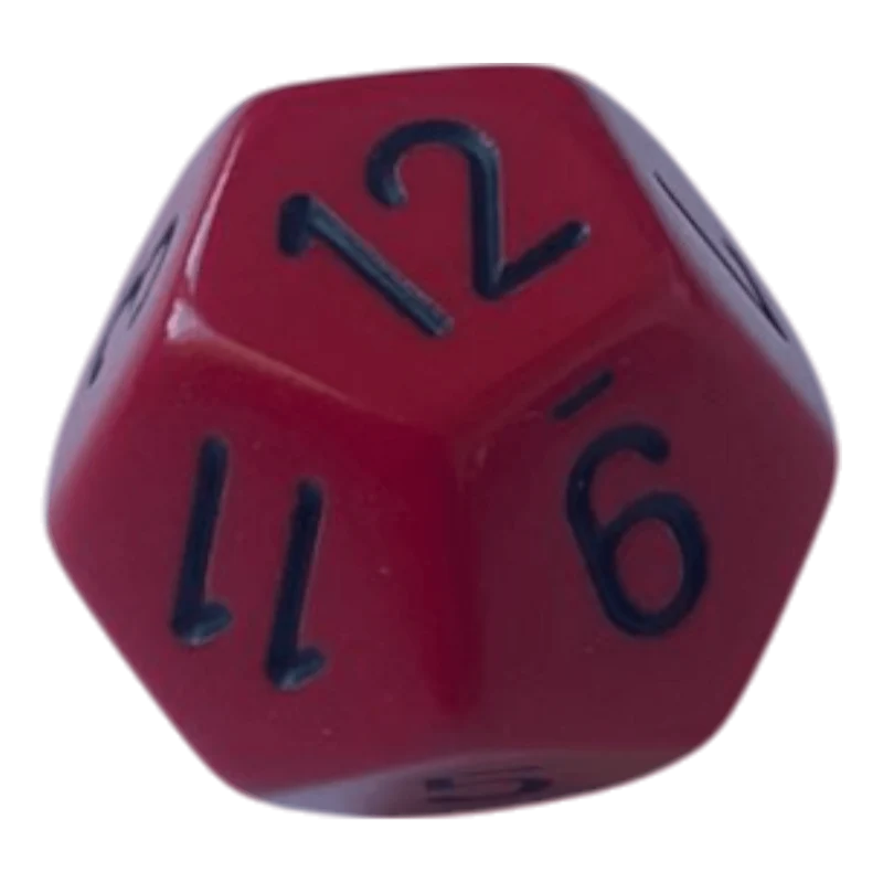 Chessex Opaque Red/Black W12