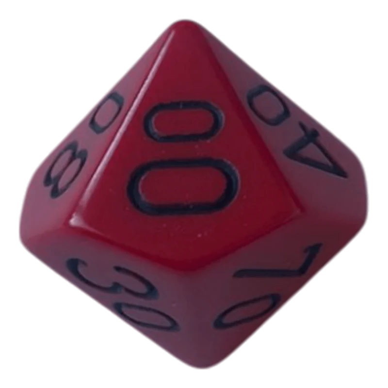 Chessex Opaque Red/Black W10-0